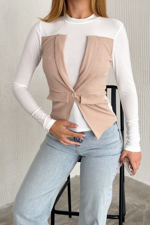 Ženska bluza VELIOLA BEIGE, Boja: bež, IVET.HR - MODERNA ODJEĆA