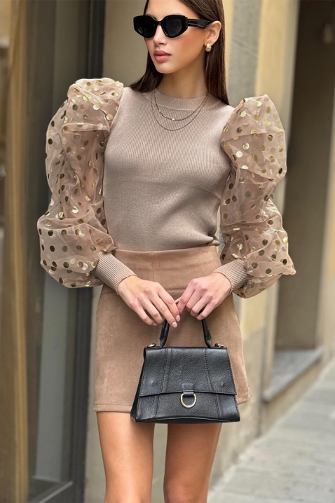 Ženska bluza MARVILHA BEIGE, Boja: bež, IVET.HR - MODERNA ODJEĆA