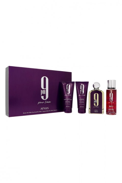 Ženski komplet Afnan 9pm Pour Femme EDP 100 ml + Shower Gel 100 ml + Body Mist 150 ml + Body Lotion 100 mlIVET.HR - MODERNA ODJEĆA