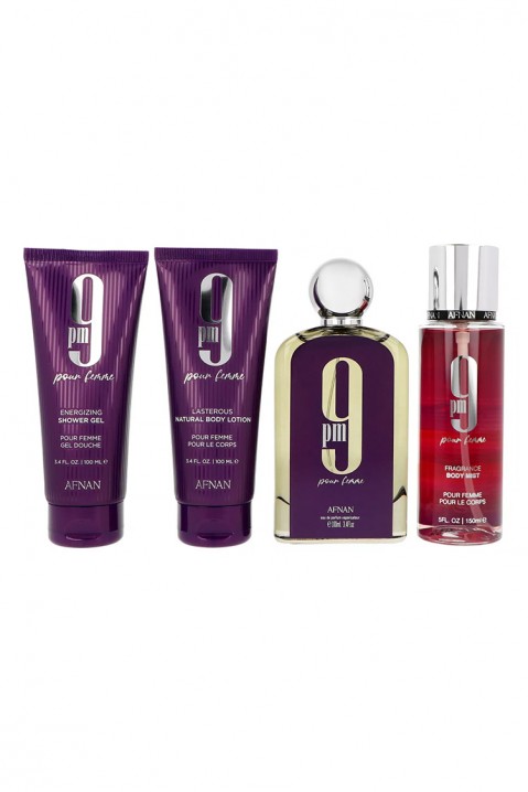 Ženski komplet Afnan 9pm Pour Femme EDP 100 ml + Shower Gel 100 ml + Body Mist 150 ml + Body Lotion 100 mlIVET.HR - MODERNA ODJEĆA