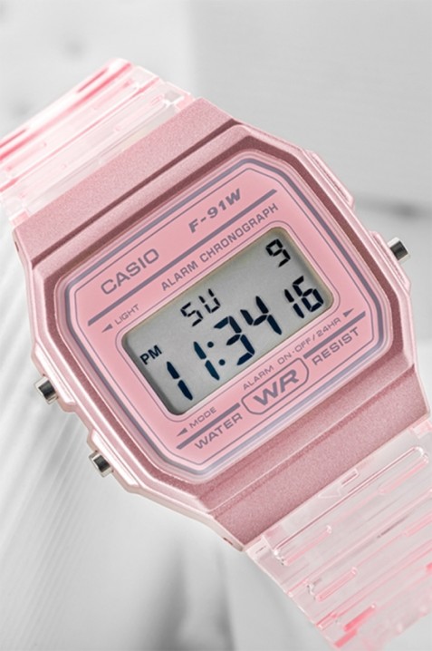 Dječji sat Casio F-91WS-4DF, Boja: roza, IVET.HR - MODERNA ODJEĆA