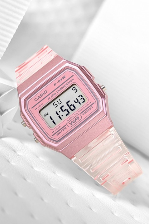 Dječji sat Casio F-91WS-4DF, Boja: roza, IVET.HR - MODERNA ODJEĆA