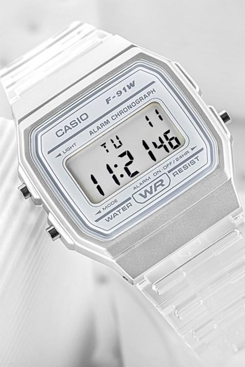 Dječji sat Casio F-91WS-7DF, Boja: bijela, IVET.HR - MODERNA ODJEĆA