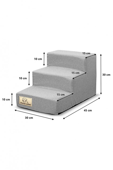 Stepenice za pse ZELINZO 45 cm X 30 cm X 30 cm, Boja: siva, IVET.HR - MODERNA ODJEĆA